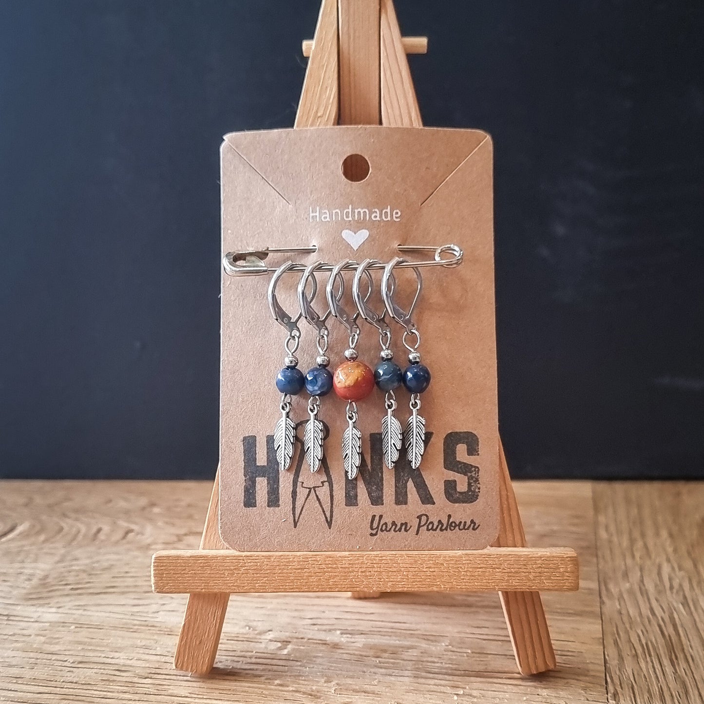 Feathers Stitch Markers - Set of 5