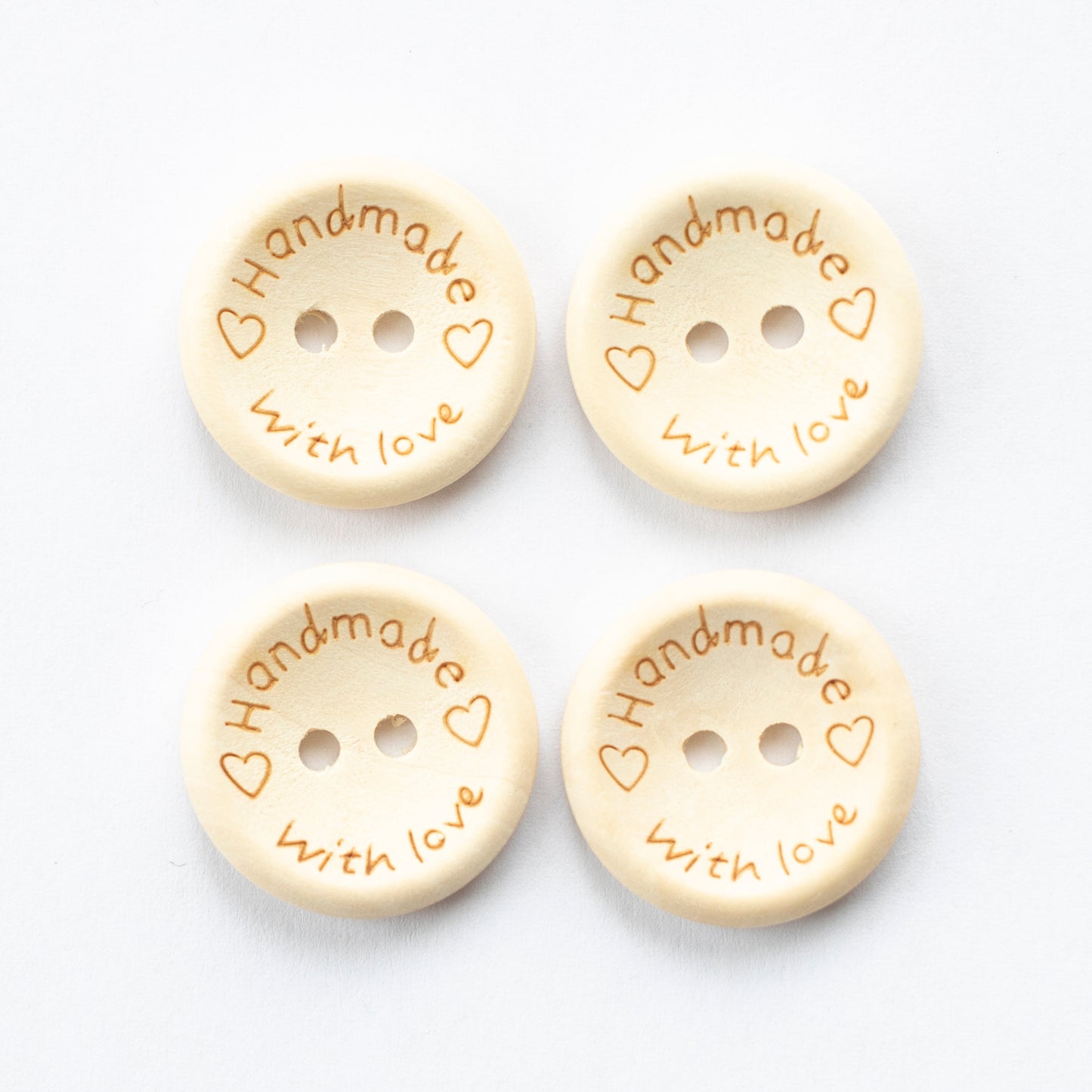 Handmade With Love Wooden Buttons
