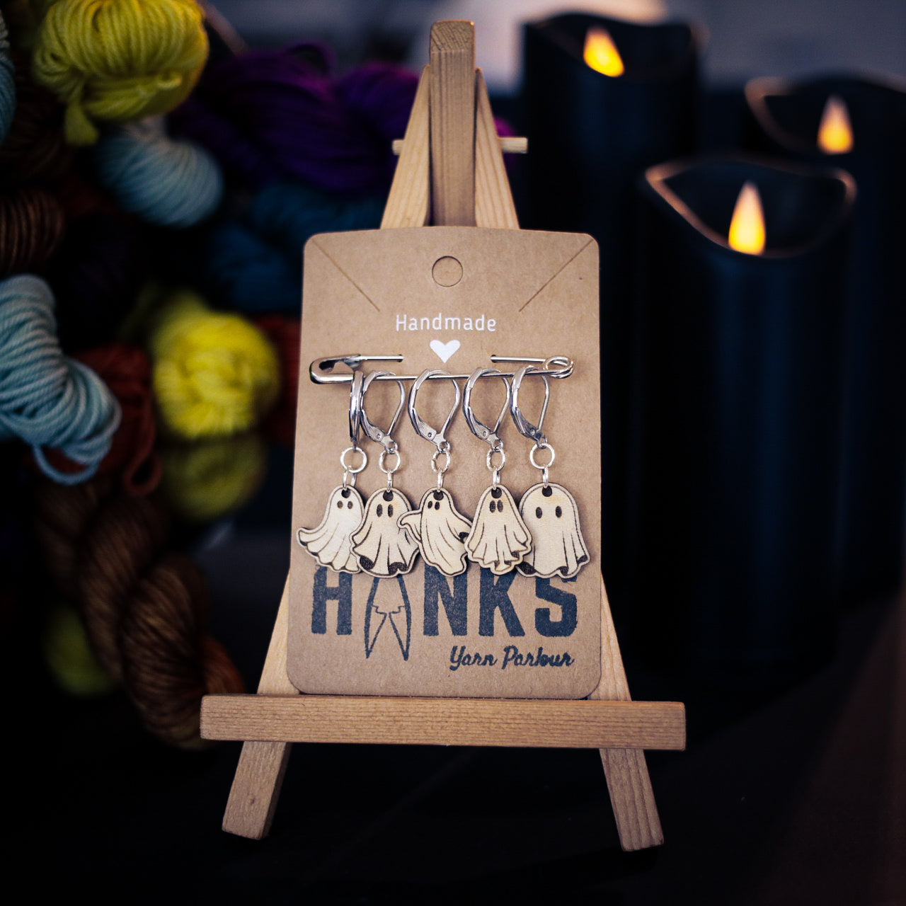 Ghosts Stitch Markers - Set of 5