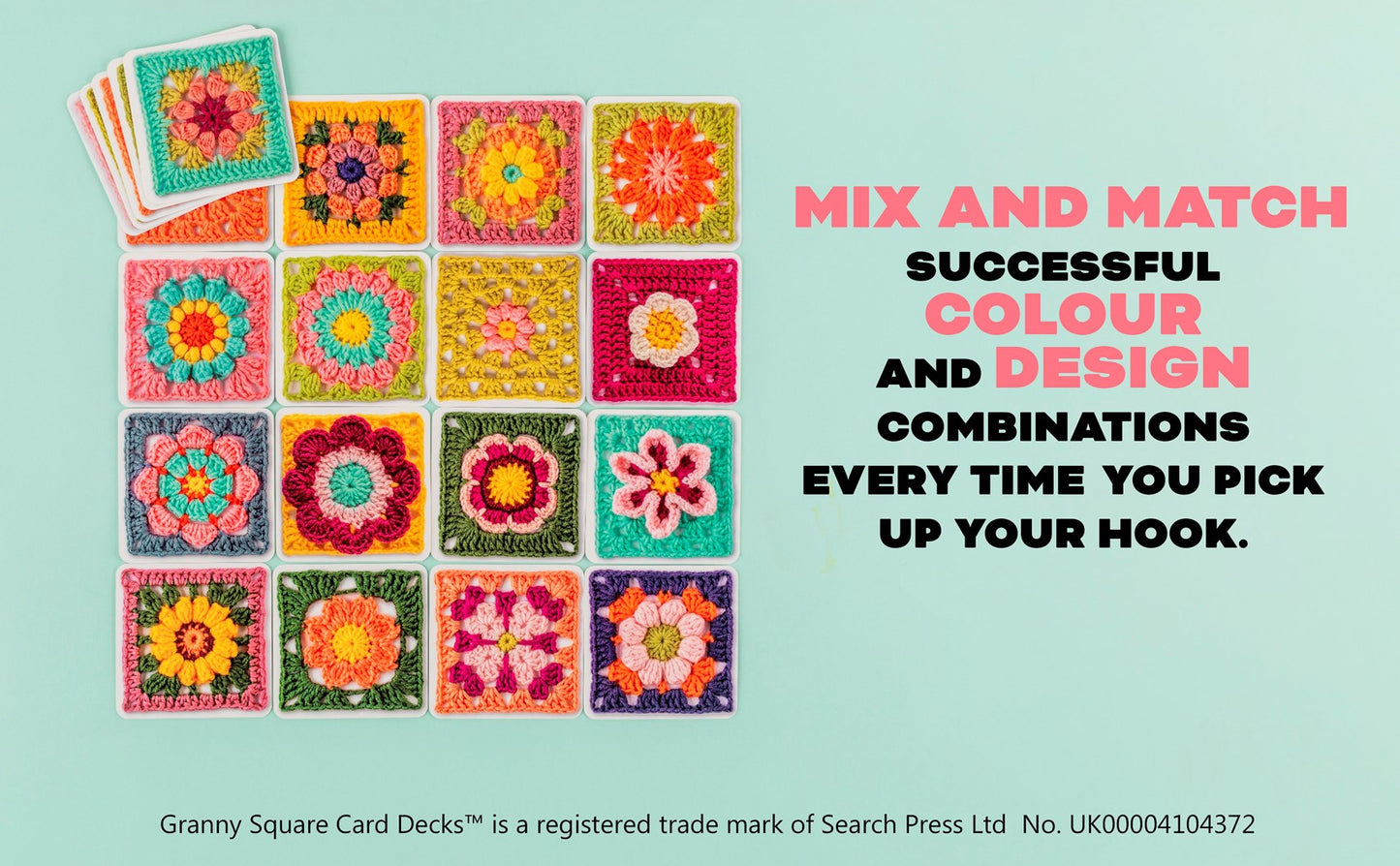 The Granny Square Flower Card Deck by Claire Montgomerie