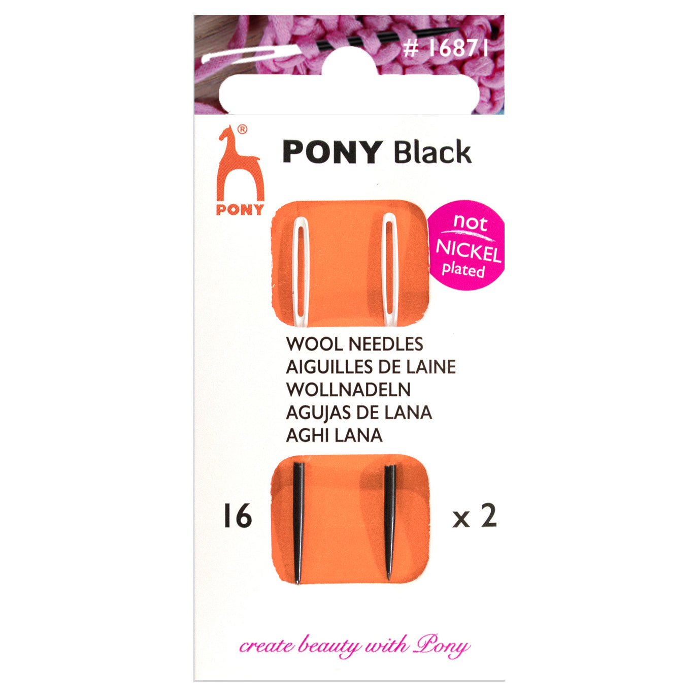 Pony Black Darning Needles