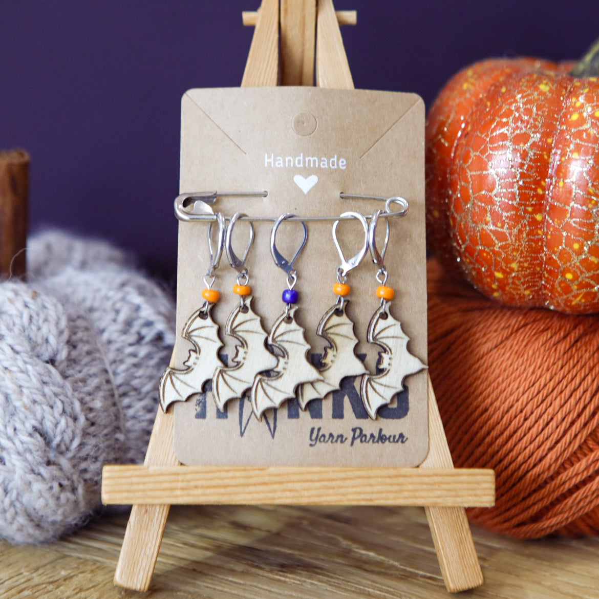 Bats Stitch Markers - Set of 5