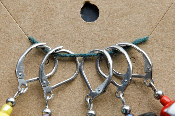 Pink Skull Stitch Markers - Set of 5