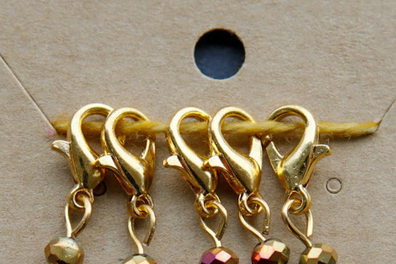 Autumn Leaves Stitch Markers - Set of 5