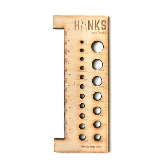 Hanks Slim Swatch Ruler & Needle Gauge