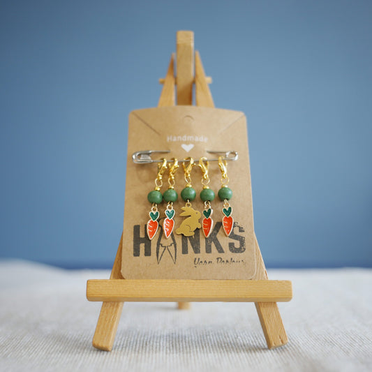 Bunny & Carrot Stitch Markers - Set of 5