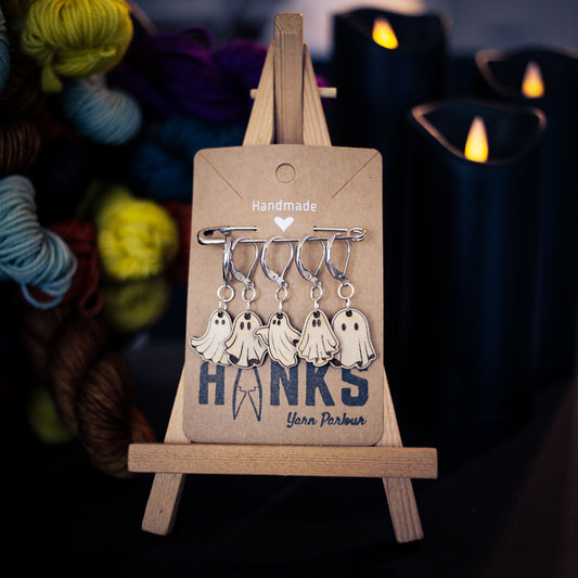 Ghosts Stitch Markers - Set of 5