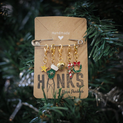 Festive Charms Stitch Markers - Set of 5