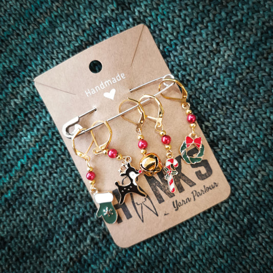 Festive Charms Stitch Markers - Set of 5