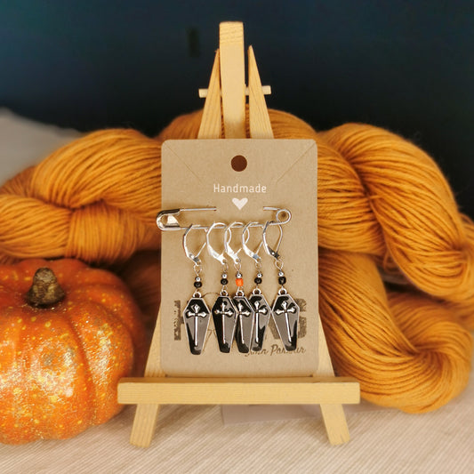 Coffin Stitch Markers - Set of 5